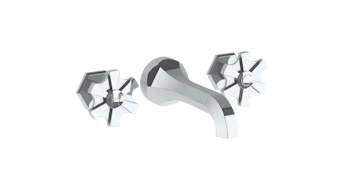 Watermark James faucet in polished nickel for an industrial look.