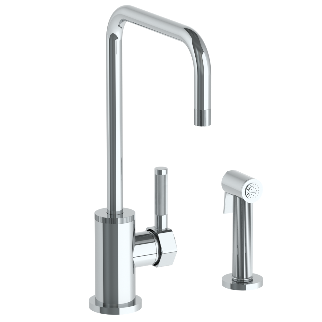 Deck Mounted 2 Hole Kitchen Set - Includes Side Spray