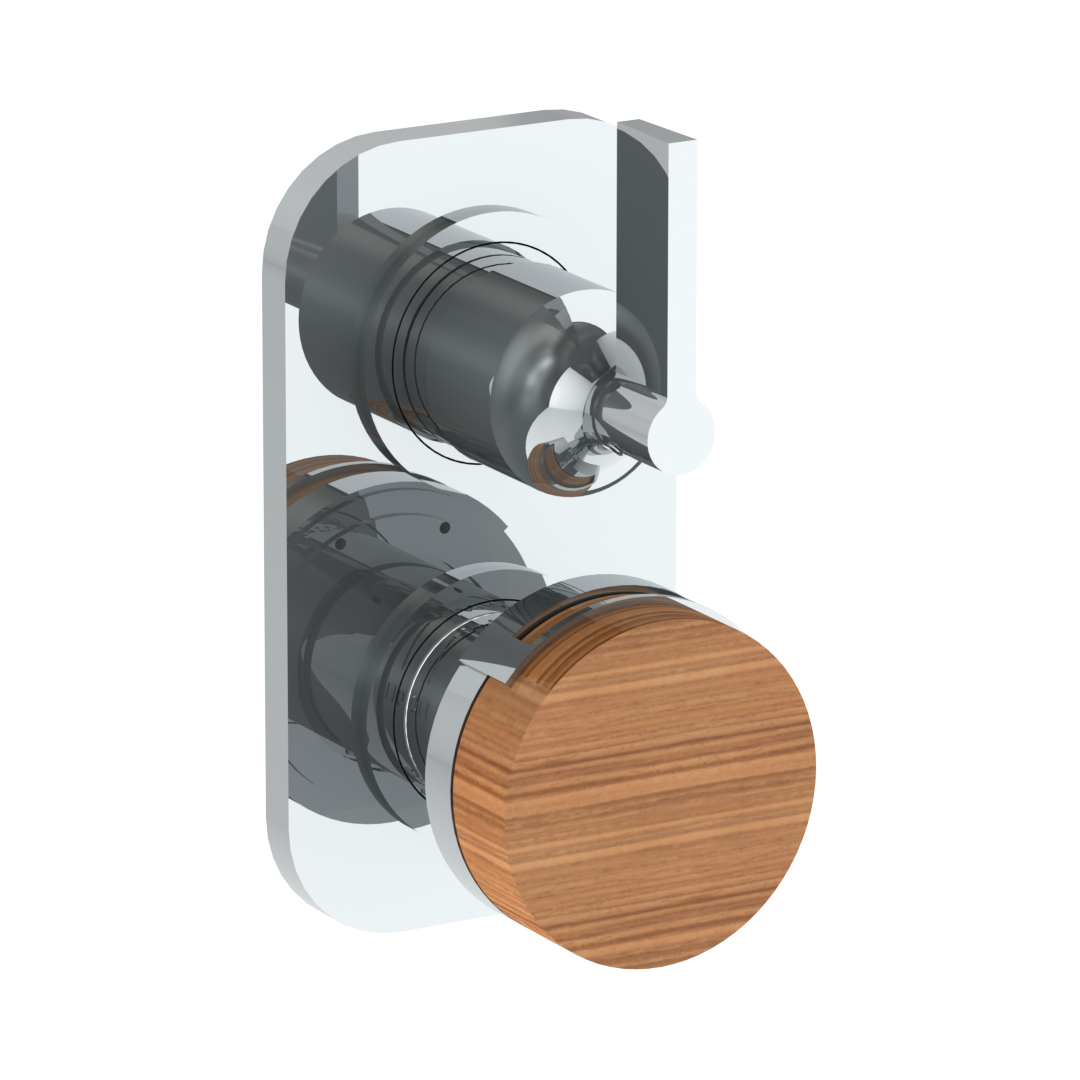 Wall Mounted Mini Thermostatic Shower Trim with built-in control