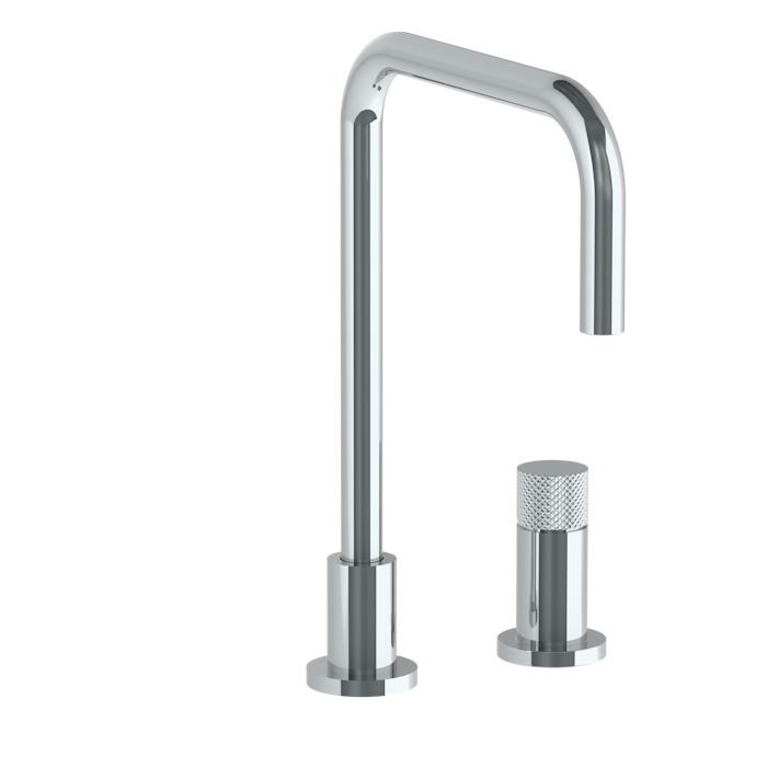 ◆ニチベイ◆バーチカル◆W217+197×H197◆O-2603BL6◆ Deck Mounted 2 Hole Square Top Kitchen Faucet | Watermark Designs