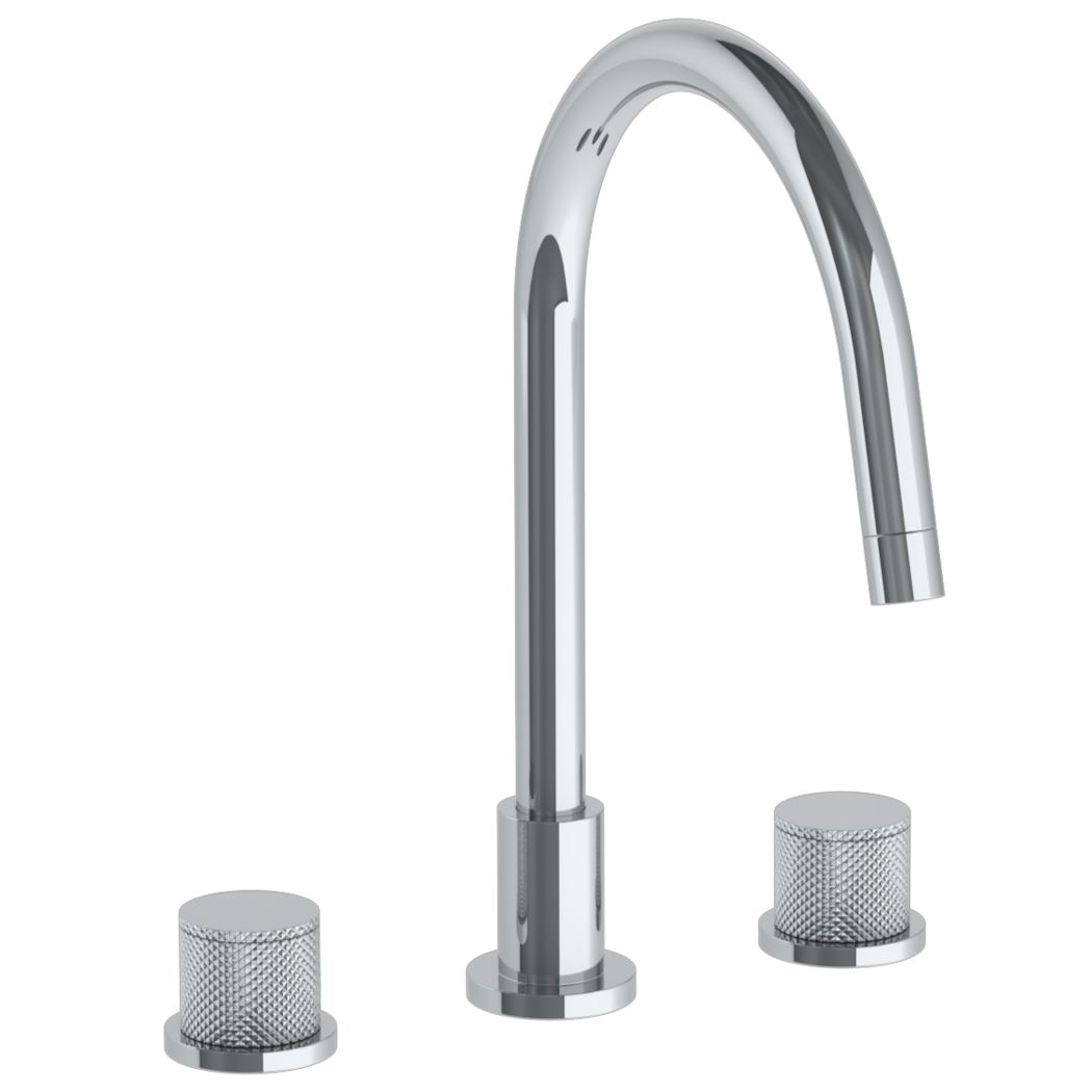 Deck Mounted 3 Hole Gooseneck Kitchen Faucet | Watermark Designs