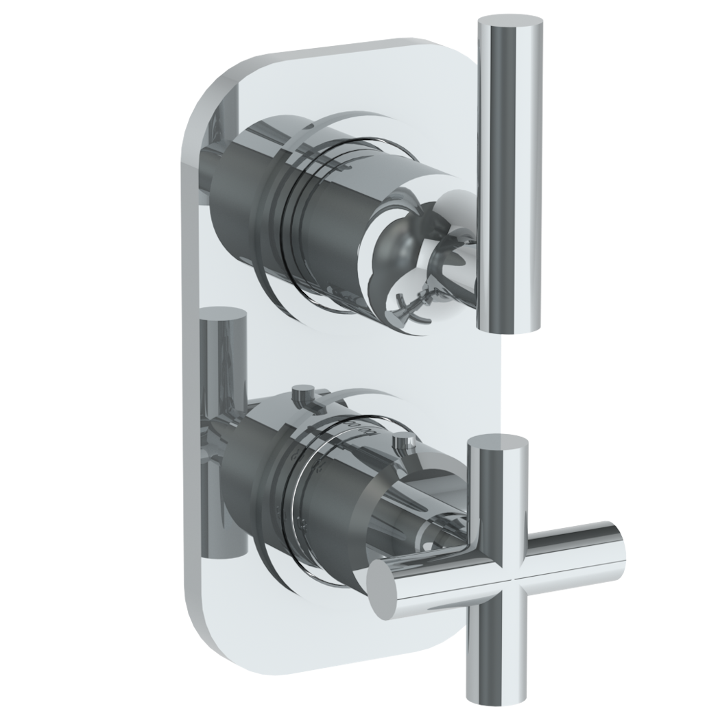 Wall Mounted Mini Thermostatic Shower Trim with built-in control