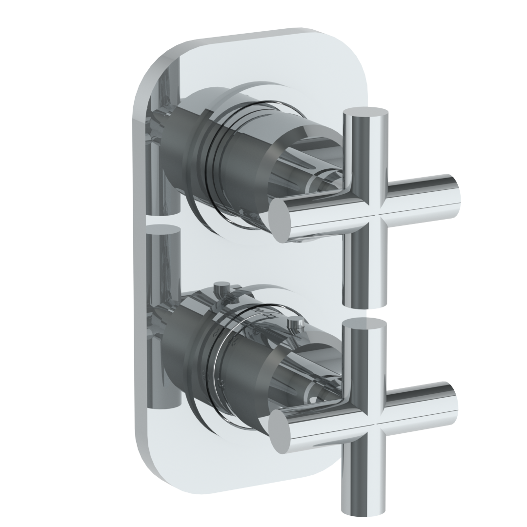 Wall Mounted Mini Thermostatic Shower Trim with built-in control