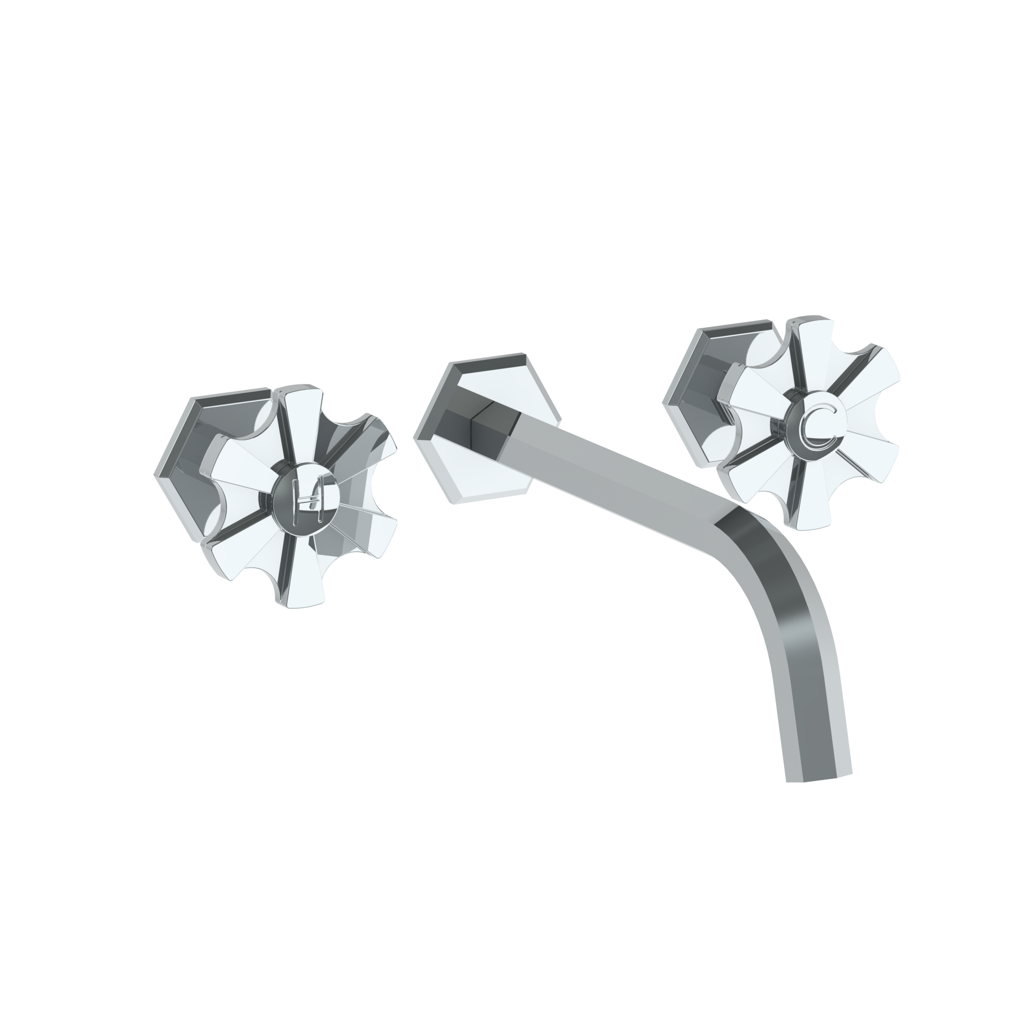 Wall Mounted 3 Hole Lavatory Set with 8 1/2